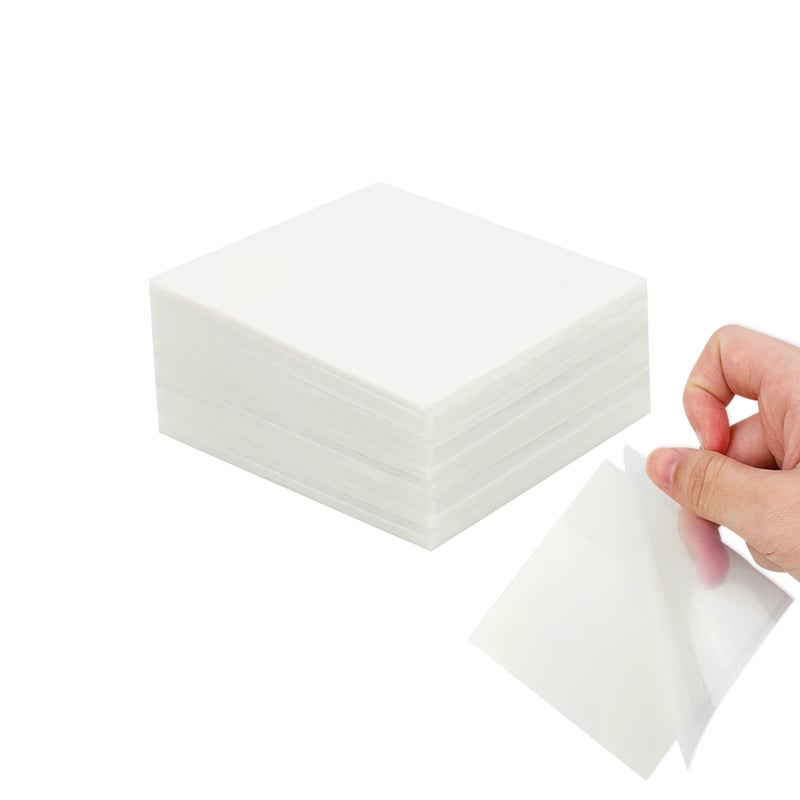 HSYMQ Transparent Sticky Notes, Clear Sticky Notes, 3 x 3 Translucent Sticky Notes, Waterproof See Through, 300 Sheets - Image 1